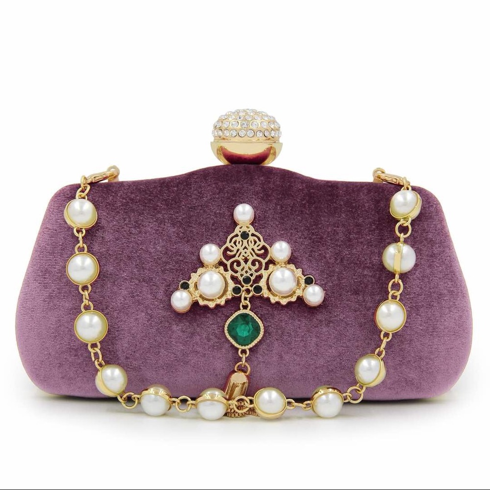 Suede Lavender Clutch